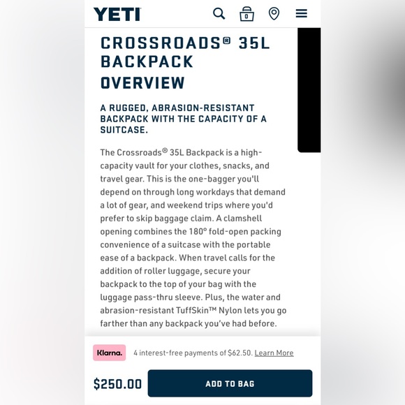 *NEW* Yeti Backpack 27L crossroads - Picture 10 of 11